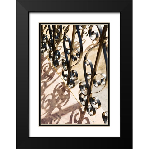 Railing Black Modern Wood Framed Art Print with Double Matting by Millet, Karyn