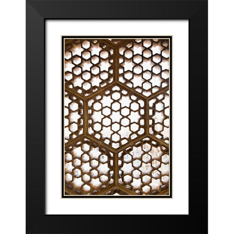 Geometric Black Modern Wood Framed Art Print with Double Matting by Millet, Karyn