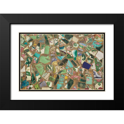Mosaic III Black Modern Wood Framed Art Print with Double Matting by Millet, Karyn
