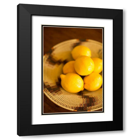 Lemons Black Modern Wood Framed Art Print with Double Matting by Millet, Karyn