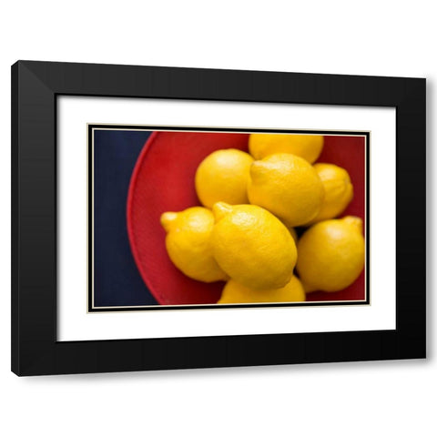 Lemons II Black Modern Wood Framed Art Print with Double Matting by Millet, Karyn
