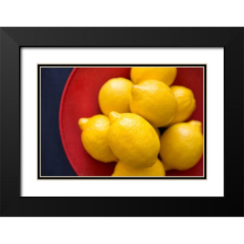 Lemons II Black Modern Wood Framed Art Print with Double Matting by Millet, Karyn