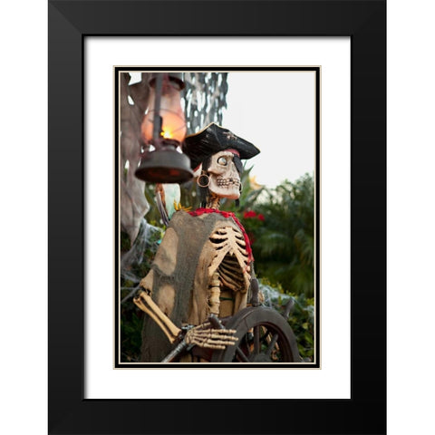 Pirate Skull II Black Modern Wood Framed Art Print with Double Matting by Millet, Karyn
