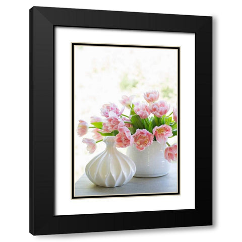 Tulip Bouquet I Black Modern Wood Framed Art Print with Double Matting by Millet, Karyn