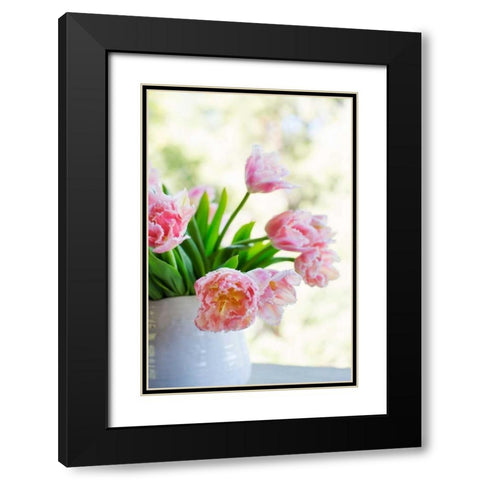 Tulip Bouquet II Black Modern Wood Framed Art Print with Double Matting by Millet, Karyn