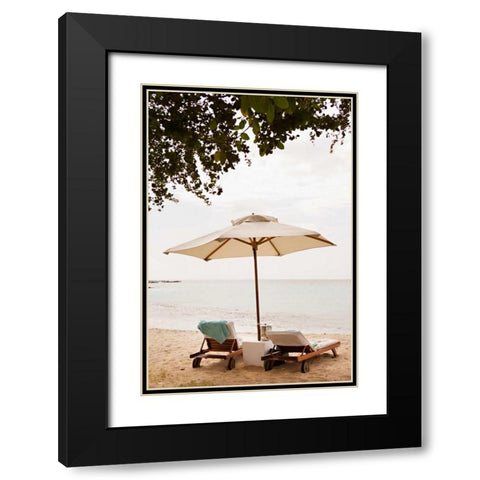 Peaceful Caribbean III Black Modern Wood Framed Art Print with Double Matting by Millet, Karyn