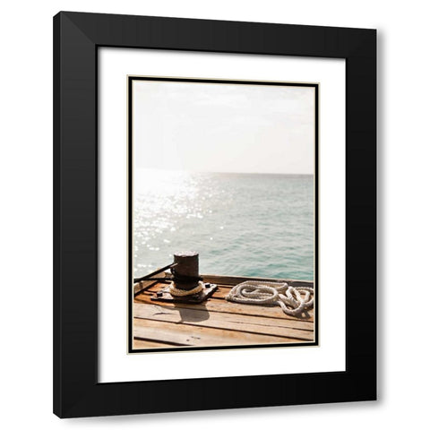 Awaiting Return Black Modern Wood Framed Art Print with Double Matting by Millet, Karyn