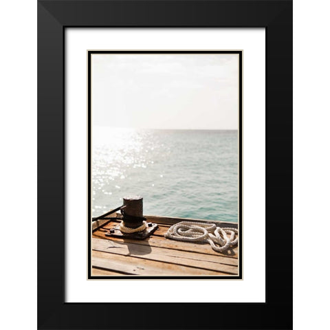 Awaiting Return Black Modern Wood Framed Art Print with Double Matting by Millet, Karyn