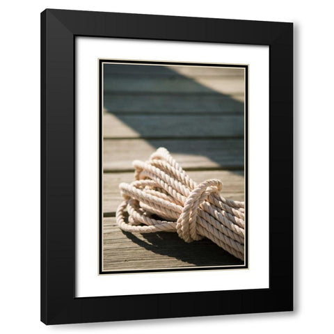Boat Rope Black Modern Wood Framed Art Print with Double Matting by Millet, Karyn