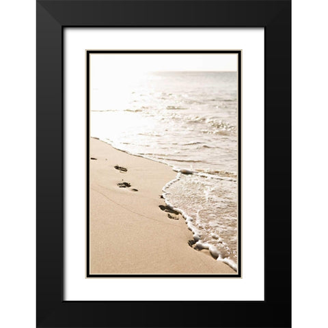 Washed Away Black Modern Wood Framed Art Print with Double Matting by Millet, Karyn