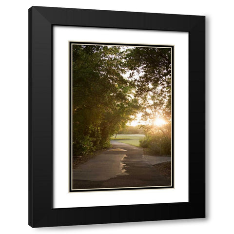 Island Stroll Black Modern Wood Framed Art Print with Double Matting by Millet, Karyn