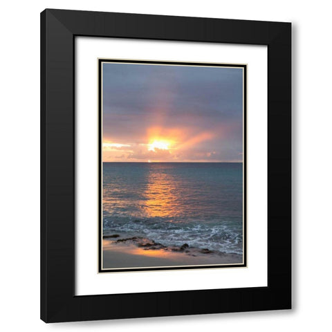 Island Sunset IV Black Modern Wood Framed Art Print with Double Matting by Millet, Karyn