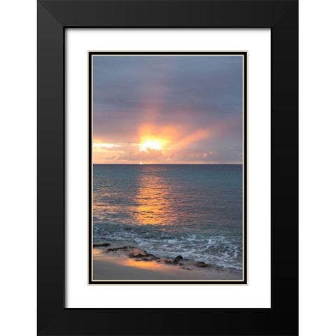 Island Sunset IV Black Modern Wood Framed Art Print with Double Matting by Millet, Karyn