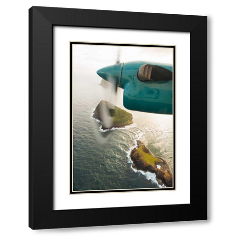 Flying Over I Black Modern Wood Framed Art Print with Double Matting by Millet, Karyn