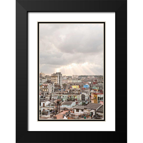 Cuban Skyline II Black Modern Wood Framed Art Print with Double Matting by Millet, Karyn