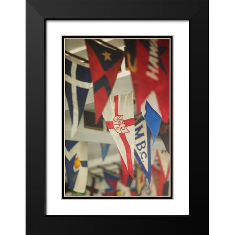 Yacht Club Flags I Black Modern Wood Framed Art Print with Double Matting by Millet, Karyn