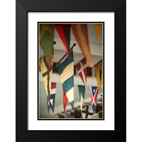 Yacht Club Flags II Black Modern Wood Framed Art Print with Double Matting by Millet, Karyn