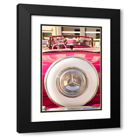 Red Car in Cuba II Black Modern Wood Framed Art Print with Double Matting by Millet, Karyn
