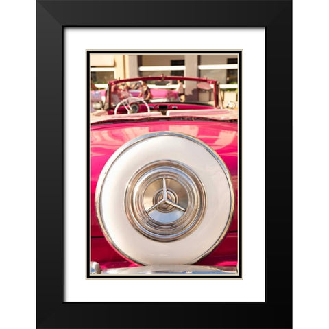 Red Car in Cuba II Black Modern Wood Framed Art Print with Double Matting by Millet, Karyn