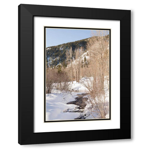 Snow in the Mountains Black Modern Wood Framed Art Print with Double Matting by Millet, Karyn