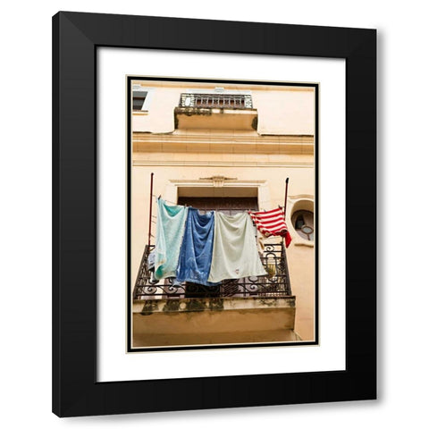 Cuban Balcony II Black Modern Wood Framed Art Print with Double Matting by Millet, Karyn