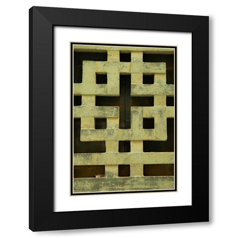 Cuban Ironwork Black Modern Wood Framed Art Print with Double Matting by Millet, Karyn
