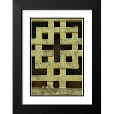 Cuban Ironwork Black Modern Wood Framed Art Print with Double Matting by Millet, Karyn