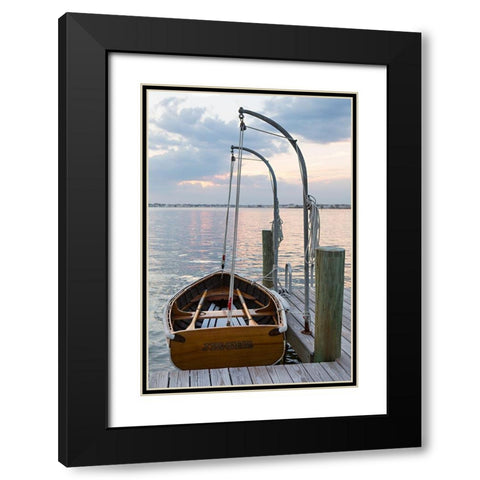 Boat and Oars Black Modern Wood Framed Art Print with Double Matting by Millet, Karyn