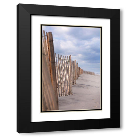 Coastal Fences Black Modern Wood Framed Art Print with Double Matting by Millet, Karyn