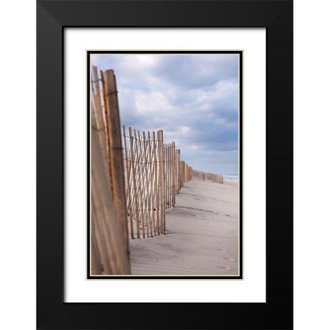 Coastal Fences Black Modern Wood Framed Art Print with Double Matting by Millet, Karyn