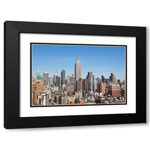 New York Cityscape II Black Modern Wood Framed Art Print with Double Matting by Millet, Karyn