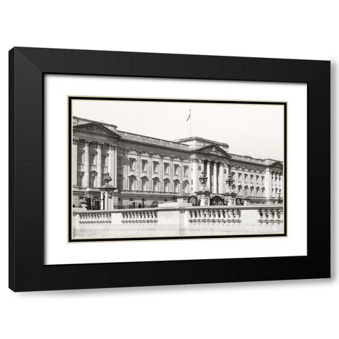 Buckingham Palace BandW Black Modern Wood Framed Art Print with Double Matting by Millet, Karyn