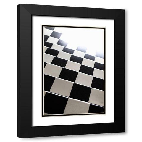 Checkers Close-Up Black Modern Wood Framed Art Print with Double Matting by Millet, Karyn