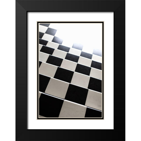 Checkers Close-Up Black Modern Wood Framed Art Print with Double Matting by Millet, Karyn