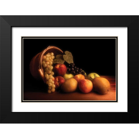 Basket of Fruit Black Modern Wood Framed Art Print with Double Matting by McNemar, C. Thomas