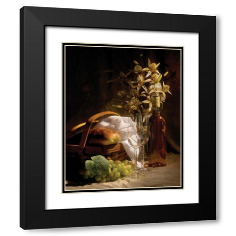 Wine and Romance I Black Modern Wood Framed Art Print with Double Matting by McNemar, C. Thomas