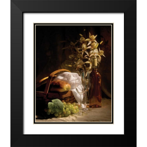 Wine and Romance I Black Modern Wood Framed Art Print with Double Matting by McNemar, C. Thomas