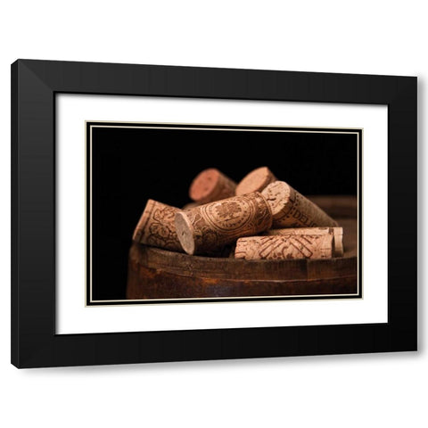 Corks Black Modern Wood Framed Art Print with Double Matting by McNemar, C. Thomas