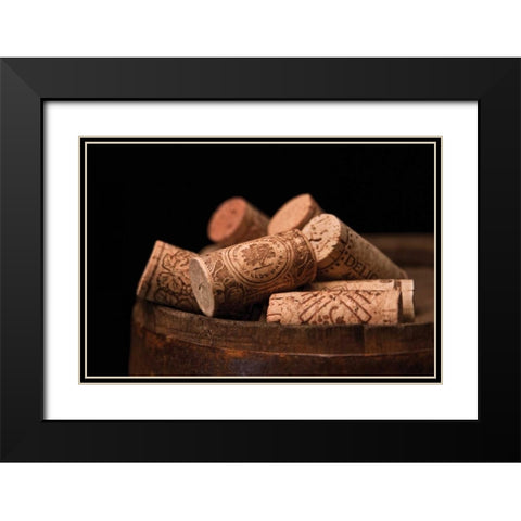 Corks Black Modern Wood Framed Art Print with Double Matting by McNemar, C. Thomas