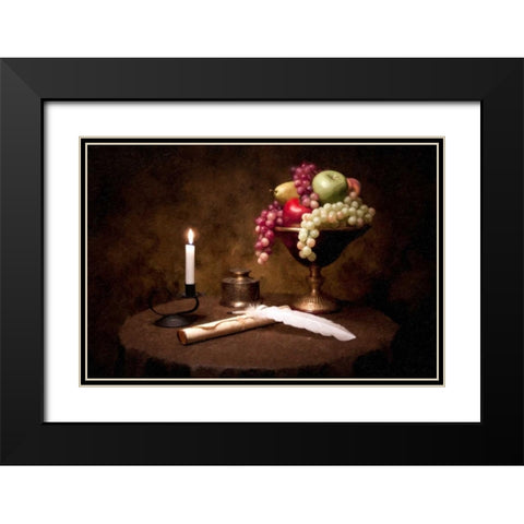 The Scribe Black Modern Wood Framed Art Print with Double Matting by McNemar, C. Thomas