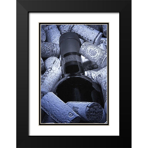 Buried Wine Bottle Black Modern Wood Framed Art Print with Double Matting by McNemar, C. Thomas