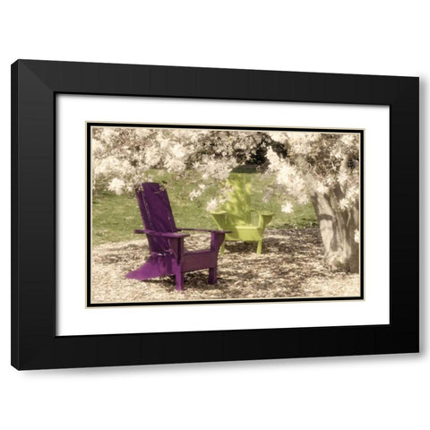 Under the Magnolia Tree Black Modern Wood Framed Art Print with Double Matting by McNemar, C. Thomas
