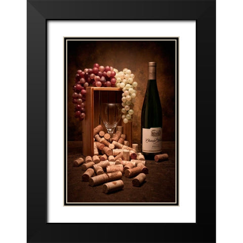 Wine Corks Still Life II Black Modern Wood Framed Art Print with Double Matting by McNemar, C. Thomas