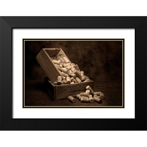 Wine Corks Still Life I Black Modern Wood Framed Art Print with Double Matting by McNemar, C. Thomas