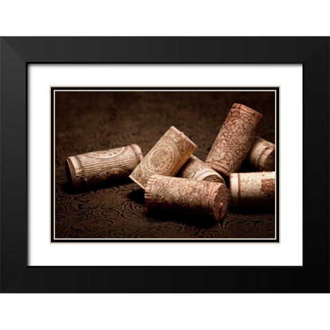 Wine Corks Still Life III Black Modern Wood Framed Art Print with Double Matting by McNemar, C. Thomas