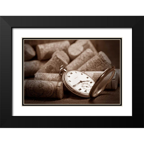 Wine Corks Still Life V Black Modern Wood Framed Art Print with Double Matting by McNemar, C. Thomas