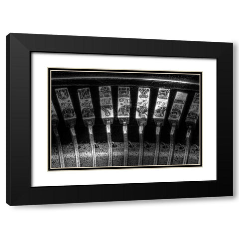 Typewriter Keys I Black Modern Wood Framed Art Print with Double Matting by McNemar, C. Thomas