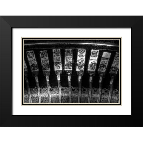 Typewriter Keys I Black Modern Wood Framed Art Print with Double Matting by McNemar, C. Thomas