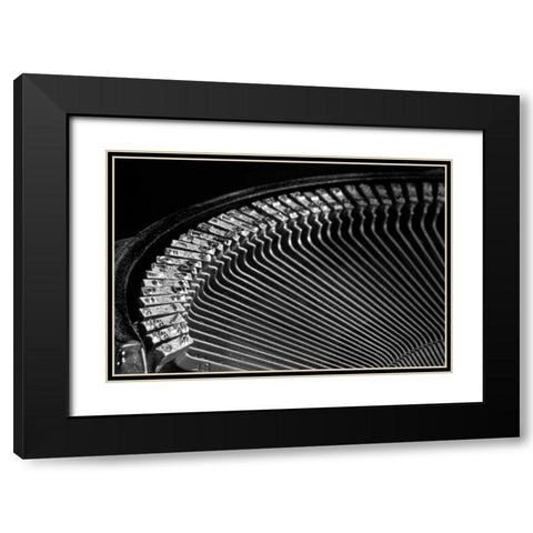Typewriter Keys II Black Modern Wood Framed Art Print with Double Matting by McNemar, C. Thomas
