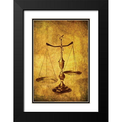 Vintage Scale Black Modern Wood Framed Art Print with Double Matting by McNemar, C. Thomas
